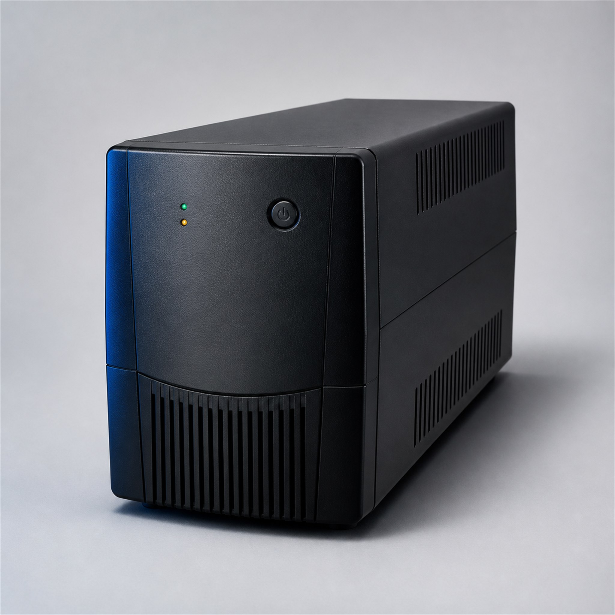 ตัวอย่าง UPS แบบตั้งพื้นขนาดกะทัดรัดโดยไม่ระบุยี่ห้อ